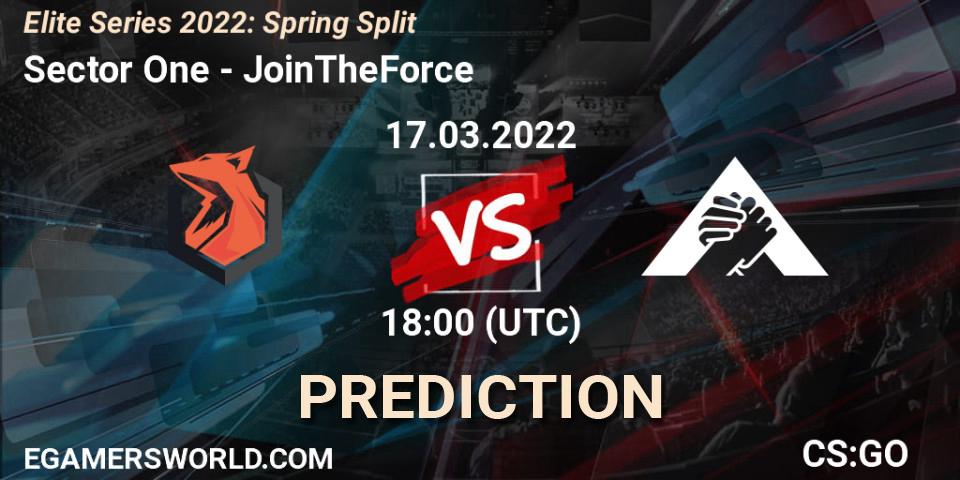 Prognoza Sector One - JoinTheForce. 17.03.2022 at 18:00, Counter-Strike (CS2), Elite Series 2022: Spring Split