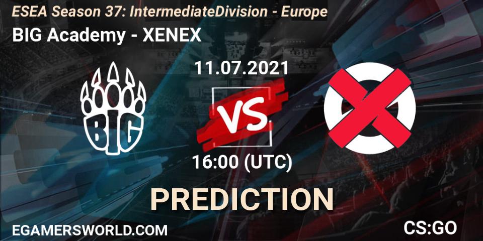 Prognoza BIG Academy - XENEX. 11.07.2021 at 16:00, Counter-Strike (CS2), ESEA Season 37: Intermediate Division - Europe