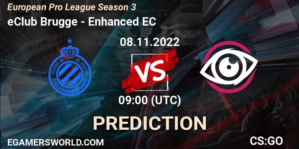 Prognoza eClub Brugge - Enhanced EC. 08.11.2022 at 09:00, Counter-Strike (CS2), European Pro League Season 3
