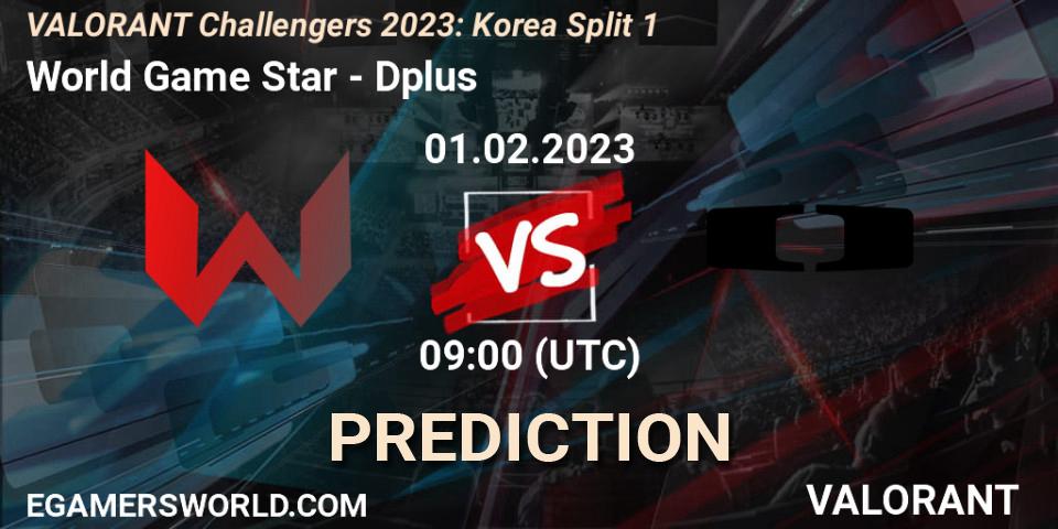 Prognoza World Game Star - Dplus. 01.02.23, VALORANT, VALORANT Challengers 2023: Korea Split 1