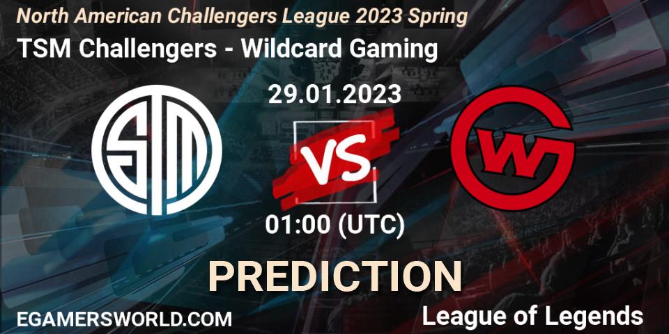 Prognoza TSM Challengers - Wildcard Gaming. 29.01.23, LoL, NACL 2023 Spring - Group Stage