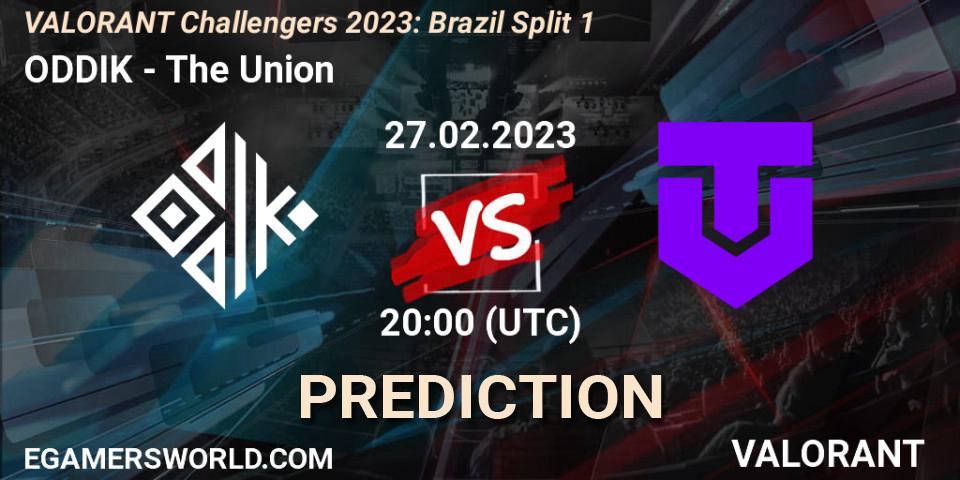Prognoza ODDIK - The Union. 28.02.2023 at 20:00, VALORANT, VALORANT Challengers 2023: Brazil Split 1
