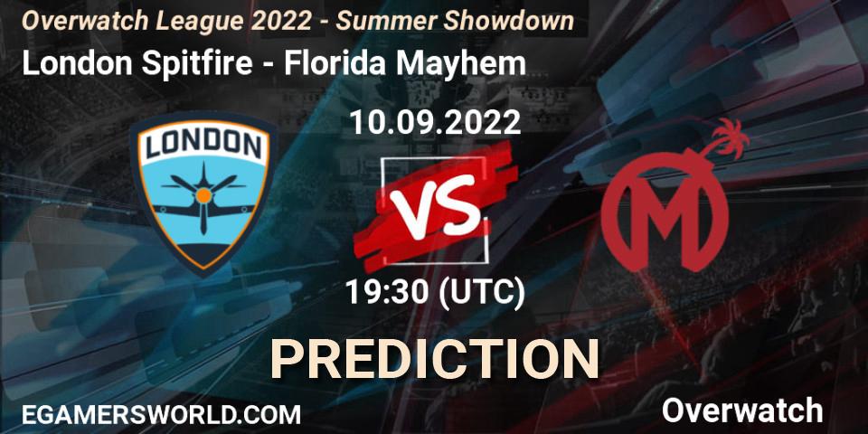 Prognoza London Spitfire - Florida Mayhem. 10.09.22, Overwatch, Overwatch League 2022 - Summer Showdown