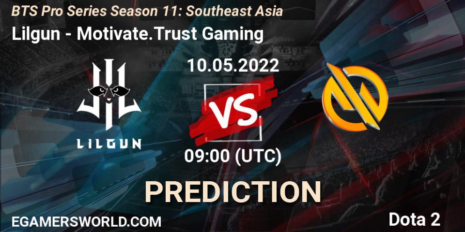 Prognoza Lilgun - Motivate.Trust Gaming. 10.05.2022 at 09:00, Dota 2, BTS Pro Series Season 11: Southeast Asia