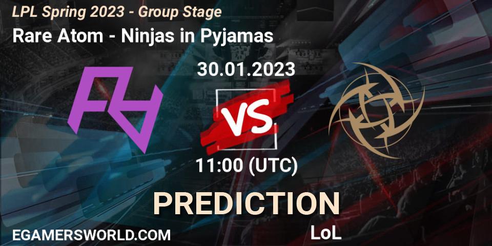 Prognoza Rare Atom - Ninjas in Pyjamas. 30.01.23, LoL, LPL Spring 2023 - Group Stage