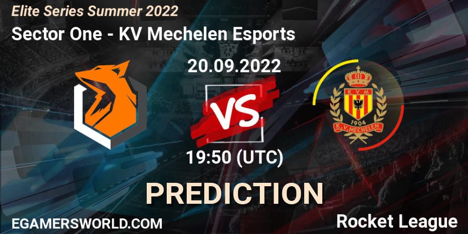 Prognoza Sector One - KV Mechelen Esports. 20.09.22, Rocket League, Elite Series Summer 2022