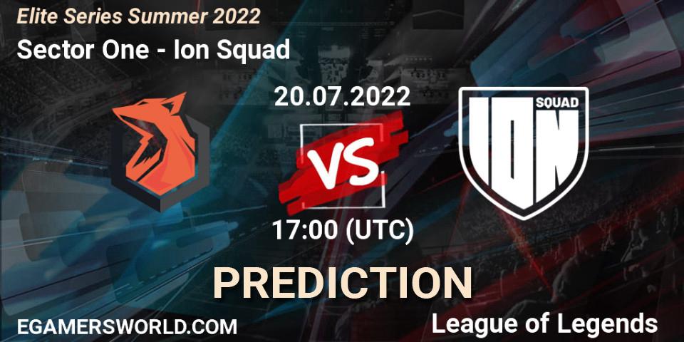 Prognoza Sector One - Ion Squad. 20.07.2022 at 17:00, LoL, Elite Series Summer 2022