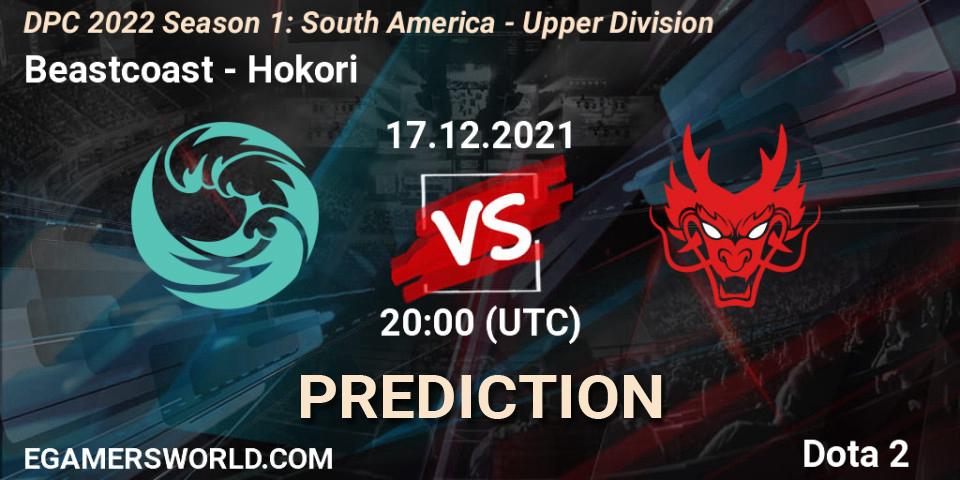 Prognoza Beastcoast - Hokori. 17.12.2021 at 20:11, Dota 2, DPC 2022 Season 1: South America - Upper Division