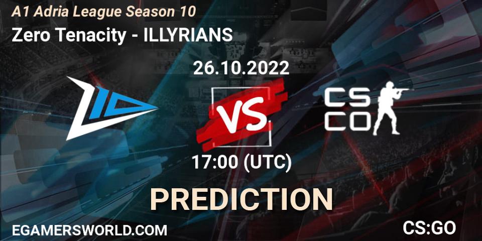 Prognoza Zero Tenacity - ILLYRIANS. 26.10.2022 at 17:00, Counter-Strike (CS2), A1 Adria League Season 10