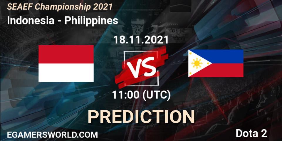 Prognoza Indonesia - Philippines. 18.11.2021 at 10:53, Dota 2, SEAEF Dota2 Championship 2021