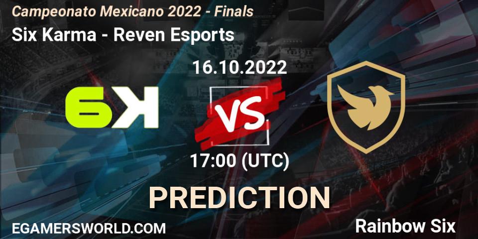 Prognoza Six Karma - Reven Esports. 16.10.22, Rainbow Six, Campeonato Mexicano 2022 - Finals