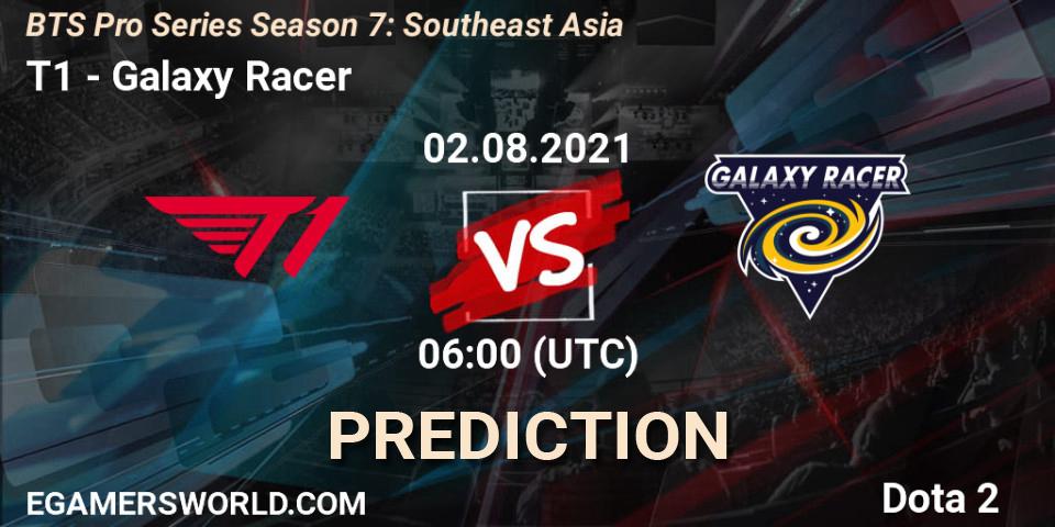 Prognoza T1 - Galaxy Racer. 02.08.2021 at 06:00, Dota 2, BTS Pro Series Season 7: Southeast Asia