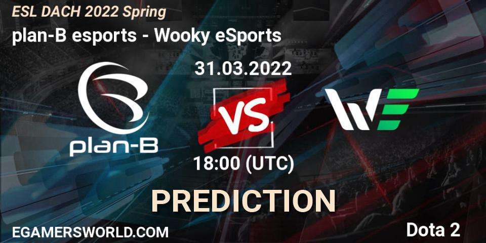 Prognoza plan-B esports - Wooky eSports. 31.03.2022 at 18:11, Dota 2, ESL Meisterschaft Spring 2022