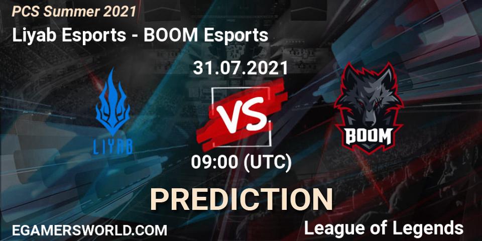 Prognoza Liyab Esports - BOOM Esports. 31.07.2021 at 09:00, LoL, PCS Summer 2021