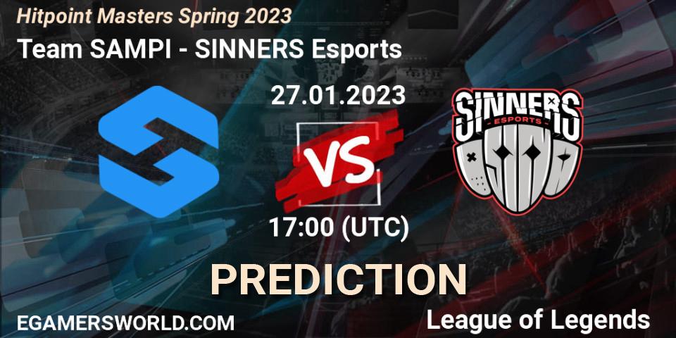 Prognoza Team SAMPI - SINNERS Esports. 27.01.2023 at 17:00, LoL, Hitpoint Masters Spring 2023