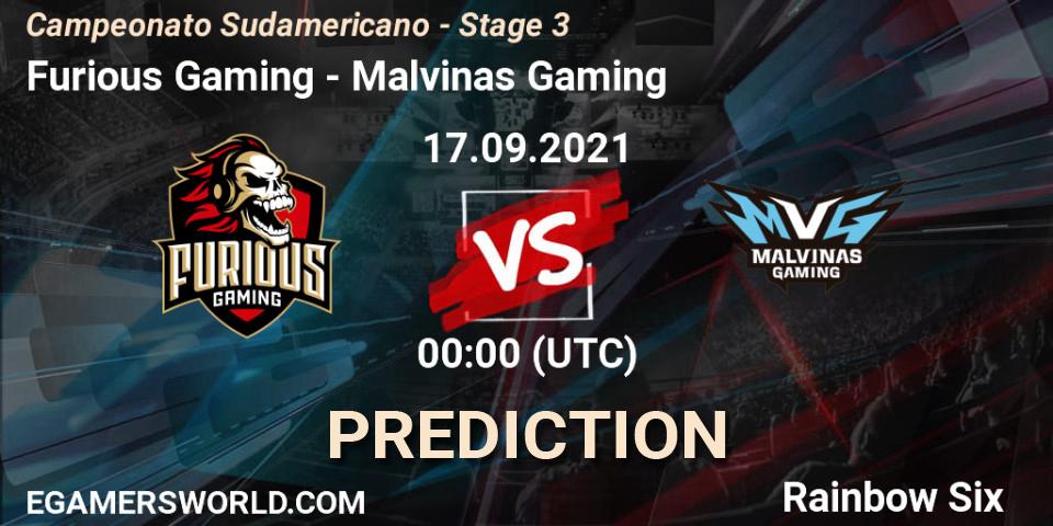 Prognoza Furious Gaming - Malvinas Gaming. 17.09.2021 at 00:00, Rainbow Six, Campeonato Sudamericano - Stage 3