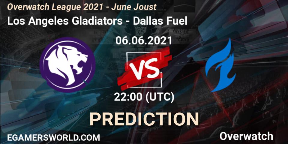 Prognoza Los Angeles Gladiators - Dallas Fuel. 06.06.21, Overwatch, Overwatch League 2021 - June Joust