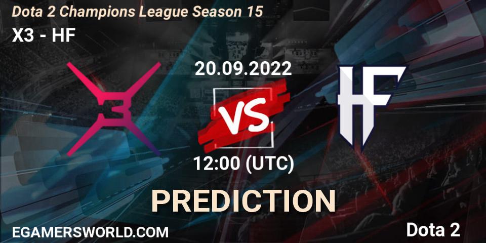 Prognoza X3 - HF. 20.09.22, Dota 2, Dota 2 Champions League Season 15
