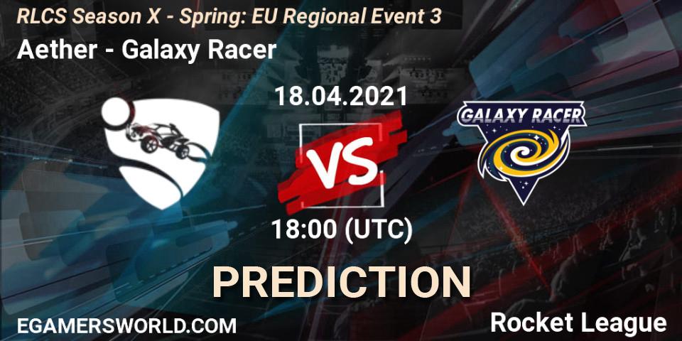 Prognoza Aether - Galaxy Racer. 18.04.2021 at 18:00, Rocket League, RLCS Season X - Spring: EU Regional Event 3