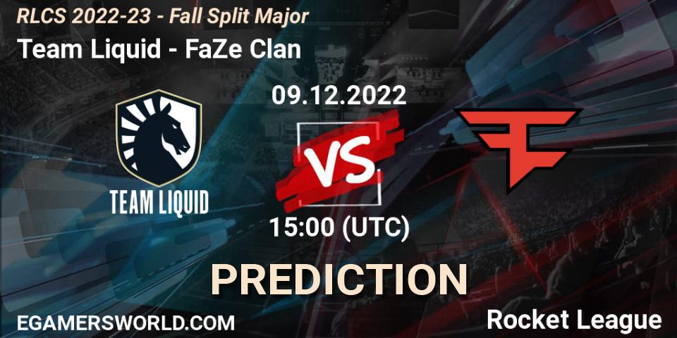 Prognoza Team Liquid - FaZe Clan. 09.12.22, Rocket League, RLCS 2022-23 - Fall Split Major