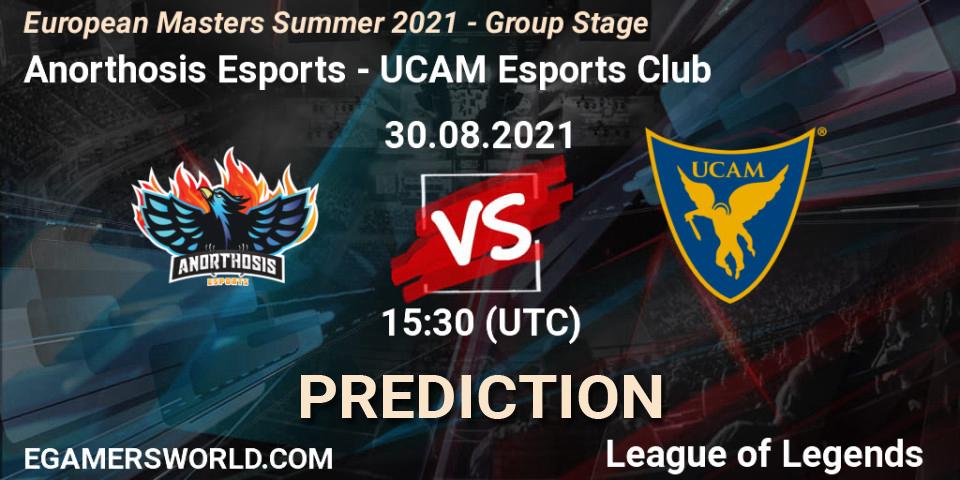 Prognoza Anorthosis Esports - UCAM Esports Club. 30.08.21, LoL, European Masters Summer 2021 - Group Stage