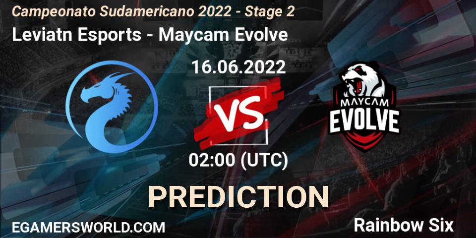 Prognoza Leviatán Esports - Maycam Evolve. 17.06.2022 at 02:00, Rainbow Six, Campeonato Sudamericano 2022 - Stage 2