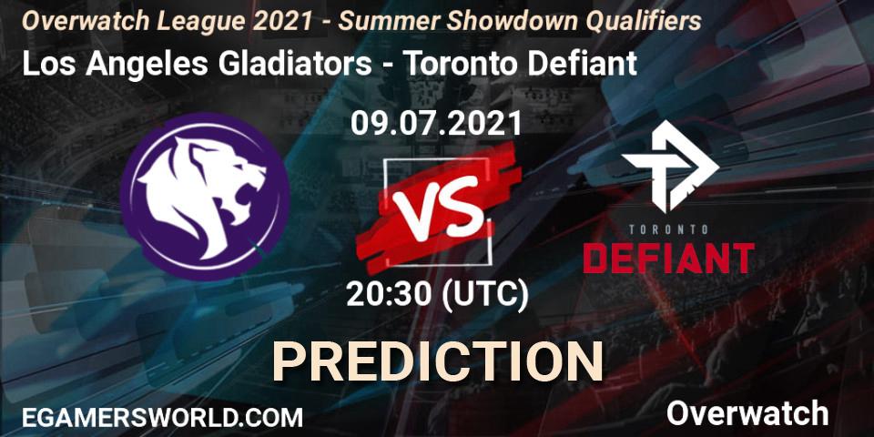 Prognoza Los Angeles Gladiators - Toronto Defiant. 09.07.2021 at 20:30, Overwatch, Overwatch League 2021 - Summer Showdown Qualifiers