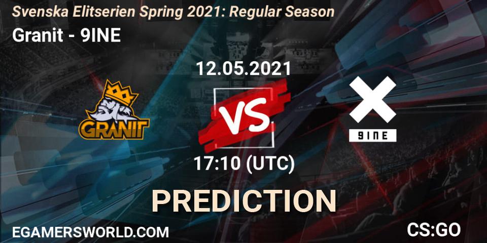 Prognoza Granit - 9INE. 12.05.21, CS2 (CS:GO), Svenska Elitserien Spring 2021: Regular Season