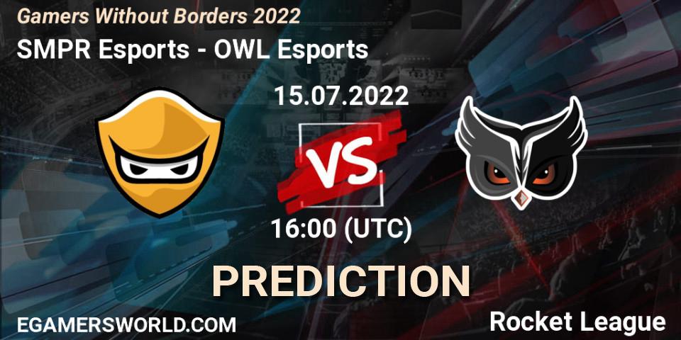 Prognoza SMPR Esports - OWL Esports. 15.07.2022 at 16:00, Rocket League, Gamers Without Borders 2022