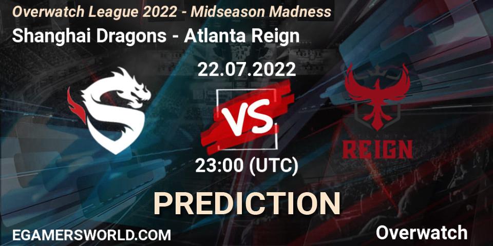 Prognoza Shanghai Dragons - Atlanta Reign. 22.07.2022 at 23:00, Overwatch, Overwatch League 2022 - Midseason Madness