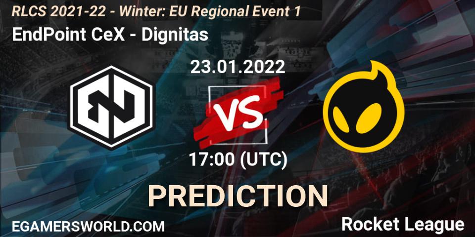 Prognoza EndPoint CeX - Dignitas. 23.01.2022 at 16:45, Rocket League, RLCS 2021-22 - Winter: EU Regional Event 1