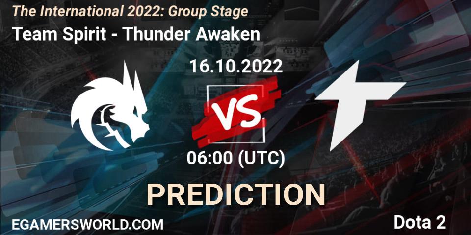 Prognoza Team Spirit - Thunder Awaken. 16.10.22, Dota 2, The International 2022: Group Stage