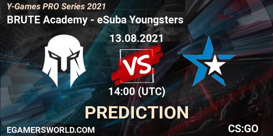 Prognoza BRUTE Academy - eSuba Youngsters. 13.08.2021 at 14:00, Counter-Strike (CS2), Y-Games PRO Series 2021