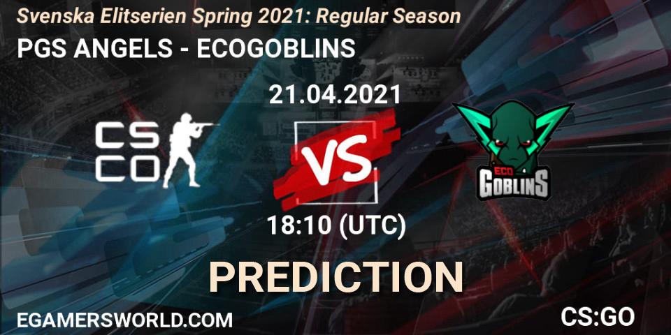 Prognoza PGS ANGELS - ECOGOBLINS. 21.04.2021 at 18:10, Counter-Strike (CS2), Svenska Elitserien Spring 2021: Regular Season