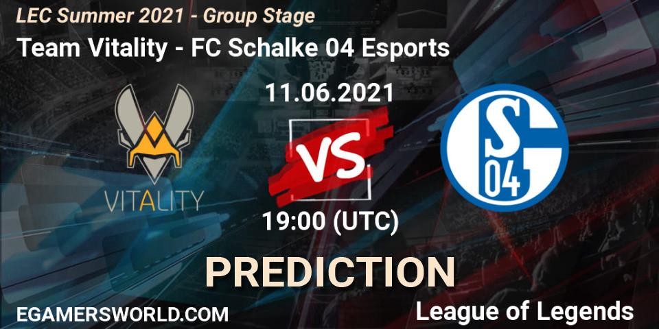 Prognoza Team Vitality - FC Schalke 04 Esports. 11.06.2021 at 19:00, LoL, LEC Summer 2021 - Group Stage