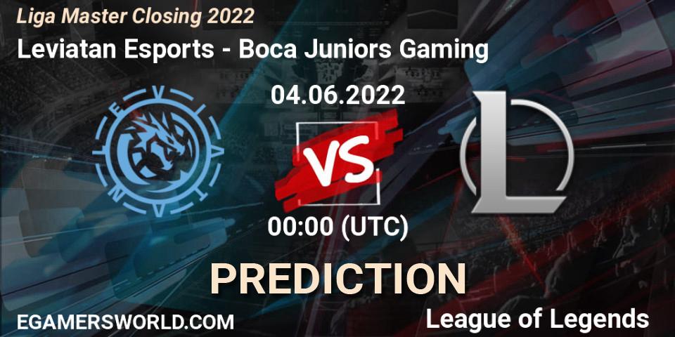 Prognoza Leviatan Esports - Boca Juniors Gaming. 04.06.22, LoL, Liga Master Closing 2022