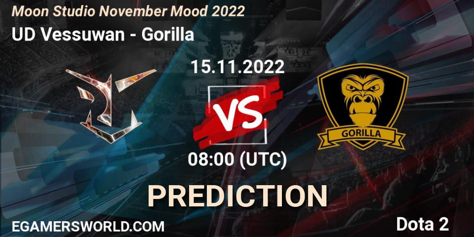 Prognoza UD Vessuwan - Gorilla. 15.11.22, Dota 2, Moon Studio November Mood 2022
