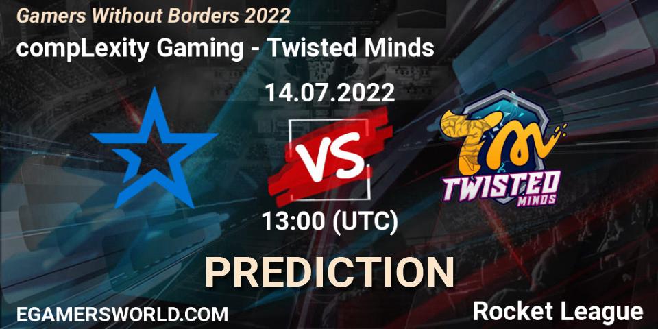 Prognoza compLexity Gaming - Twisted Minds. 14.07.2022 at 13:00, Rocket League, Gamers Without Borders 2022