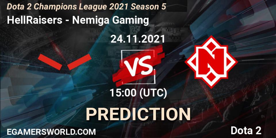Prognoza HellRaisers - Nemiga Gaming. 24.11.2021 at 12:03, Dota 2, Dota 2 Champions League 2021 Season 5