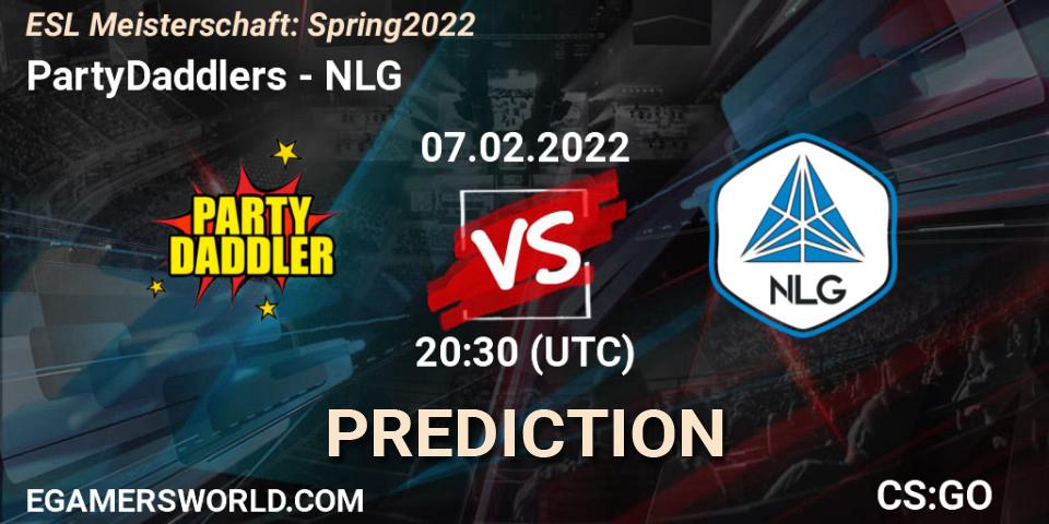 Prognoza PartyDaddlers - NLG. 07.02.2022 at 20:30, Counter-Strike (CS2), ESL Meisterschaft: Spring 2022