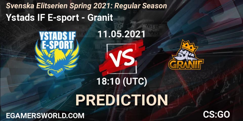Prognoza Ystads IF E-sport - Granit. 11.05.21, CS2 (CS:GO), Svenska Elitserien Spring 2021: Regular Season
