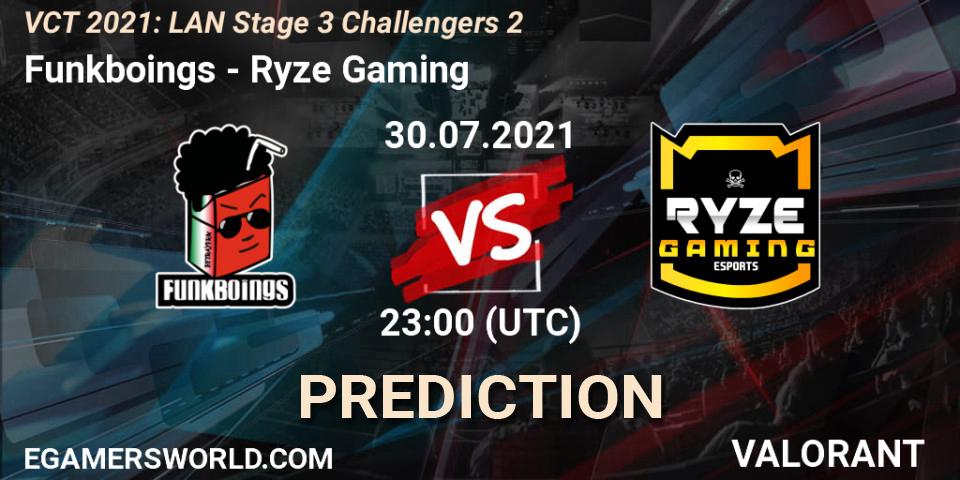 Prognoza Funkboings - Ryze Gaming. 30.07.2021 at 23:00, VALORANT, VCT 2021: LAN Stage 3 Challengers 2