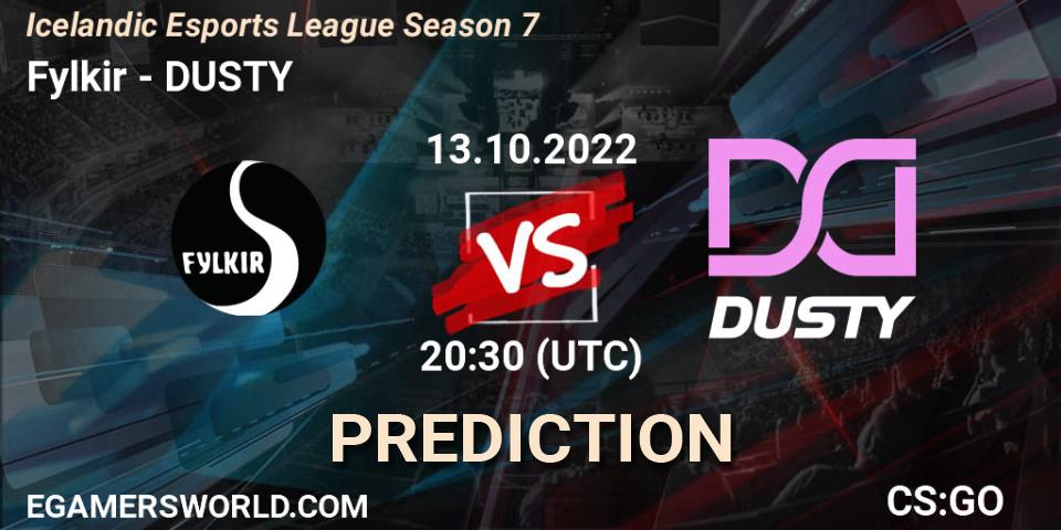 Prognoza Fylkir - DUSTY. 13.10.2022 at 20:30, Counter-Strike (CS2), Icelandic Esports League Season 7