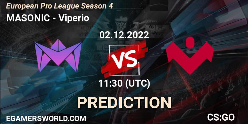Prognoza MASONIC - Viperio. 02.12.22, CS2 (CS:GO), European Pro League Season 4