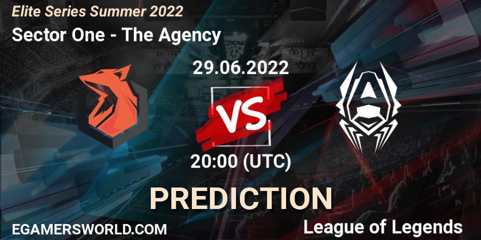 Prognoza Sector One - The Agency. 29.06.2022 at 20:00, LoL, Elite Series Summer 2022