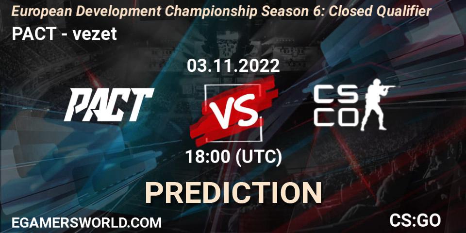 Prognoza PACT - vezet. 03.11.22, CS2 (CS:GO), European Development Championship Season 6: Closed Qualifier