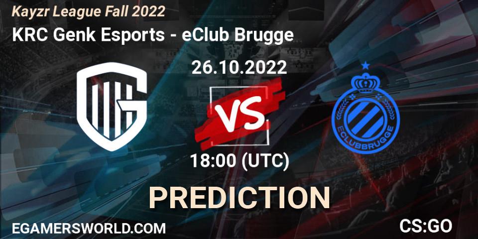 Prognoza KRC Genk Esports - eClub Brugge. 26.10.2022 at 18:00, Counter-Strike (CS2), Kayzr League Fall 2022
