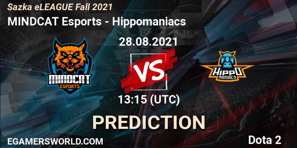 Prognoza MINDCAT Esports - Hippomaniacs. 28.08.21, Dota 2, Sazka eLEAGUE Fall 2021