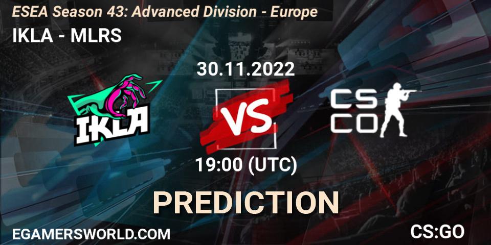 Prognoza IKLA - MLRS. 30.11.22, CS2 (CS:GO), ESEA Season 43: Advanced Division - Europe