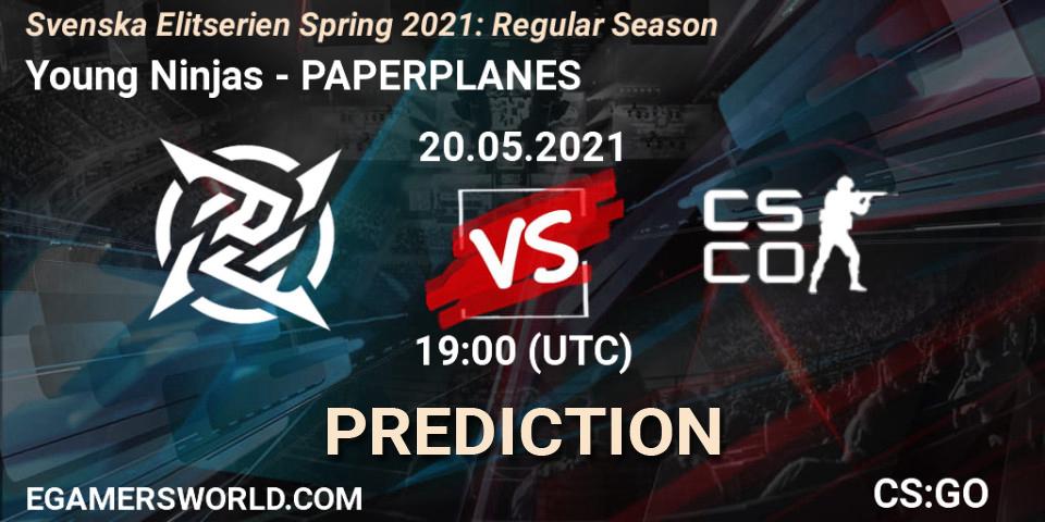 Prognoza Young Ninjas - PAPERPLANES. 20.05.2021 at 19:00, Counter-Strike (CS2), Svenska Elitserien Spring 2021: Regular Season